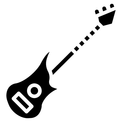 Bass Guitar Glyph Icon