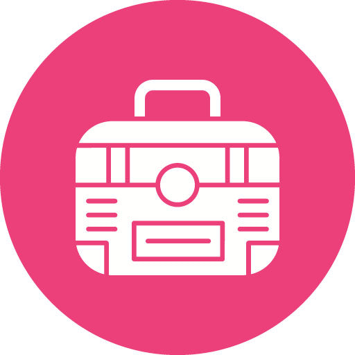 Business Briefcase Glyph Circle Icon