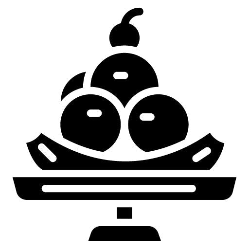 Banana Split Glyph Icon