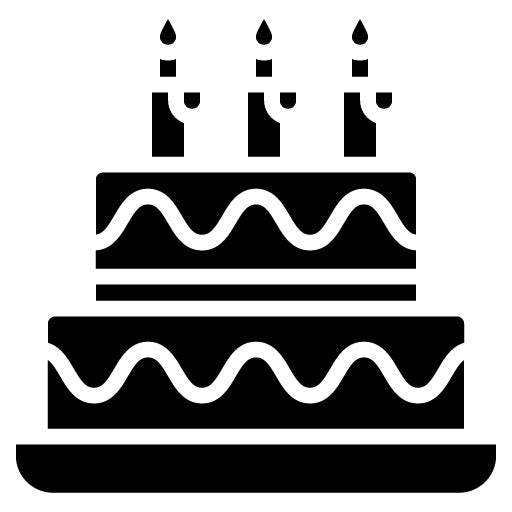 Birthday Cake Flavor Glyph Icon