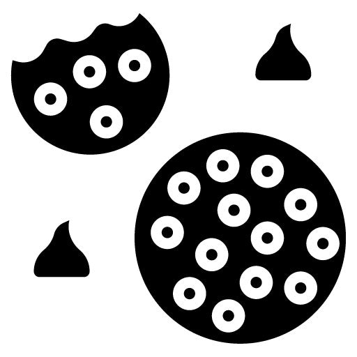 Chocolate Chip Glyph Icon