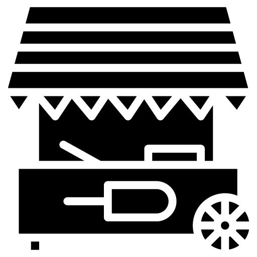 Ice Cream Cart Glyph Icon