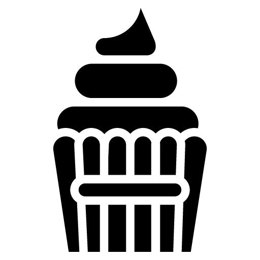 Ice Cream Cupcake Glyph Icon
