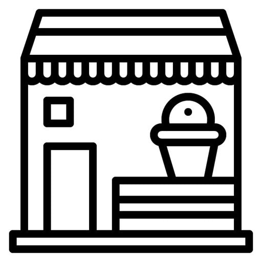 Ice Cream Parlor Icon | Icecream Shop