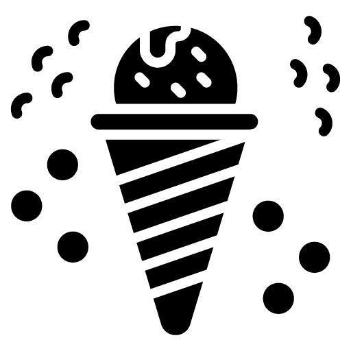 Ice Cream Party Glyph Icon