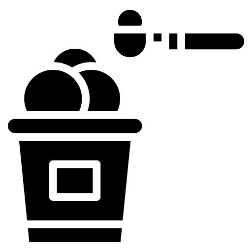 Ice Cream Scoop Glyph Icon