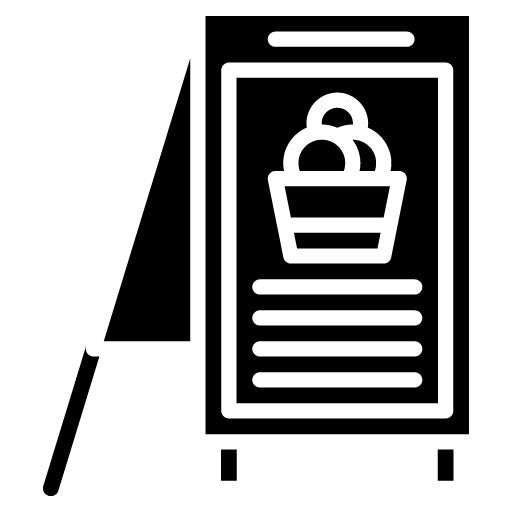 Menu Board Glyph Icon