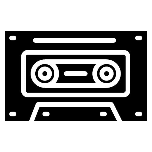 Cassette Tape Glyph Icon