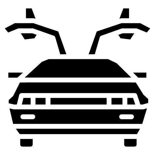 DeLorean Glyph Icon
