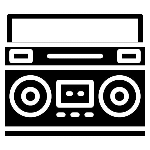 Ghetto Blaster Glyph Icon