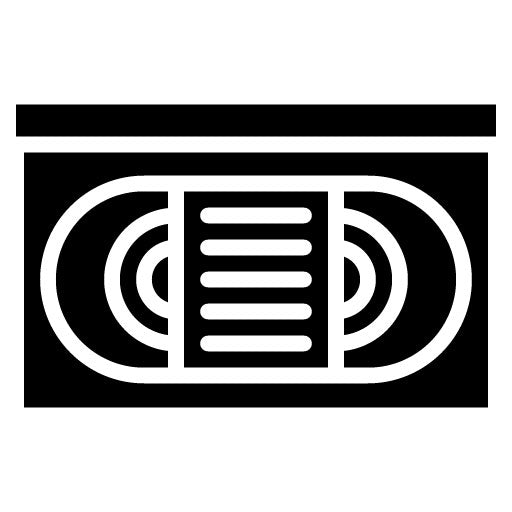 VHS Tape Glyph Icon | Eighties