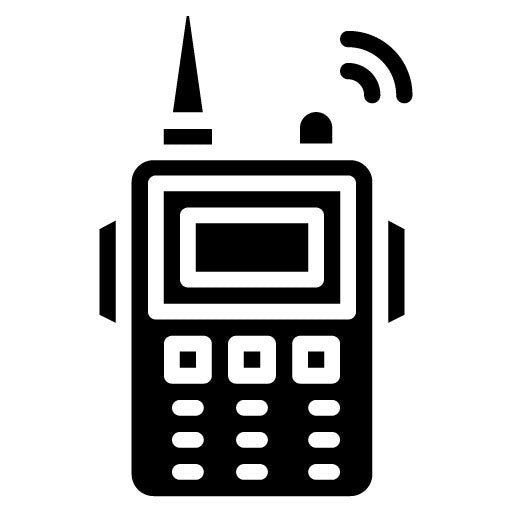 Walkie Talkie Glyph Icon | Eighties