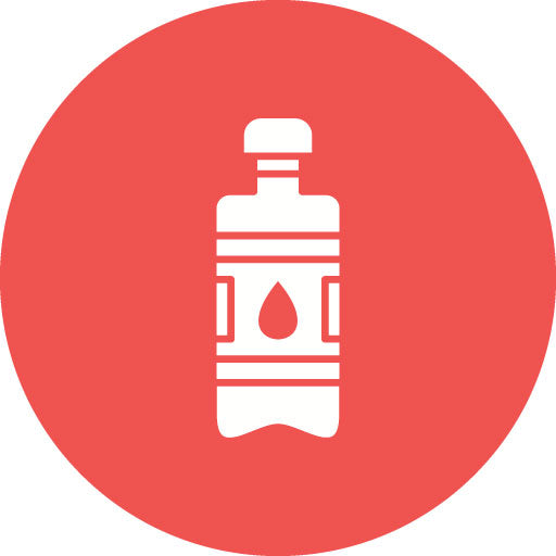 Water Bottle Glyph Circle Icon