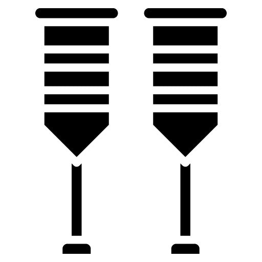 Crutches Glyph Icon | Orthopedics