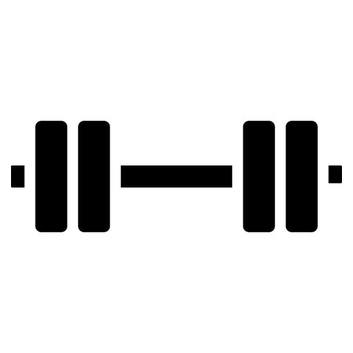 Barbell Glyph Icon | Weightlifting