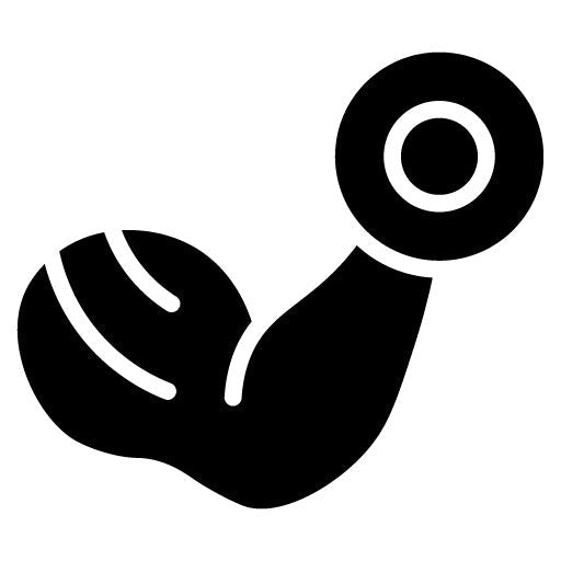 Bicep Curl Glyph Icon