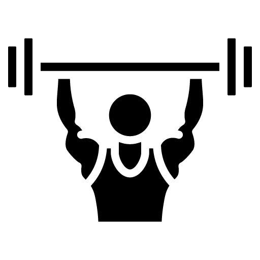 Clean and Jerk Glyph Icon