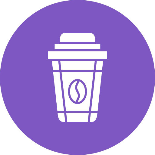 Coffee Cup Glyph Circle Icon