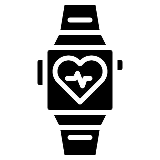 Fitness Tracker Glyph Icon | Weightlifting