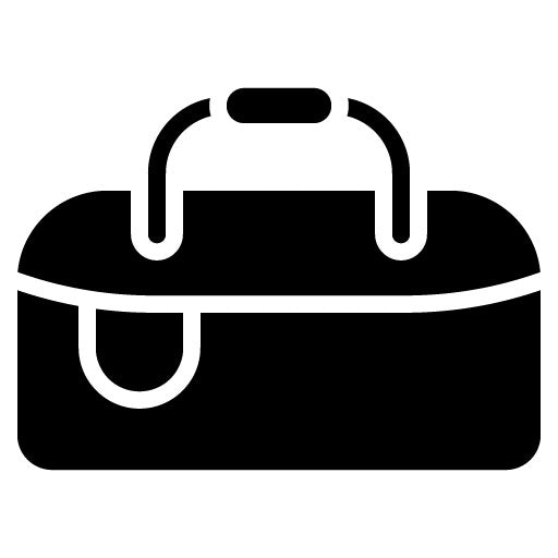 Gym Bag Glyph Icon | Weightlifting