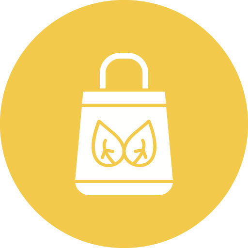 Eco Friendly Bag Glyph Circle Icon