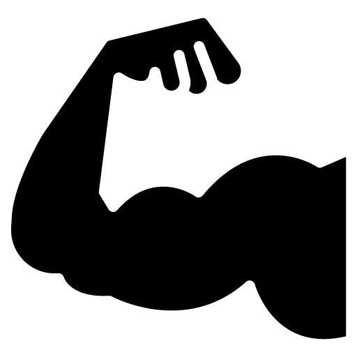 Muscle Flex Glyph Icon