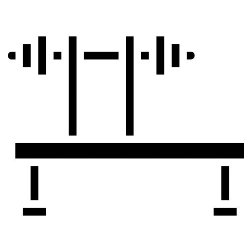 Weight Bench Glyph Icon | Weightlifting