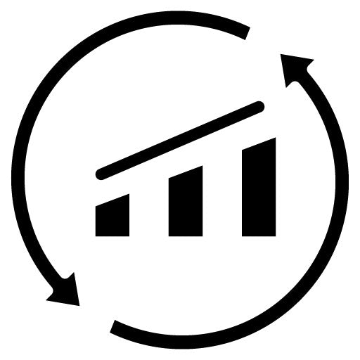 Continuous Improvement Glyph Icon | Scrum Development