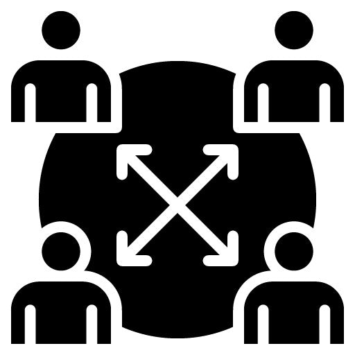 Cross Functional Team Glyph Icon | Scrum Development