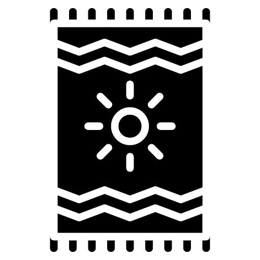 Beach Towel Glyph Icon | Honeymoon