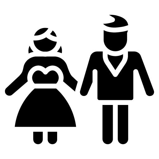 Bride and Groom Glyph Icon