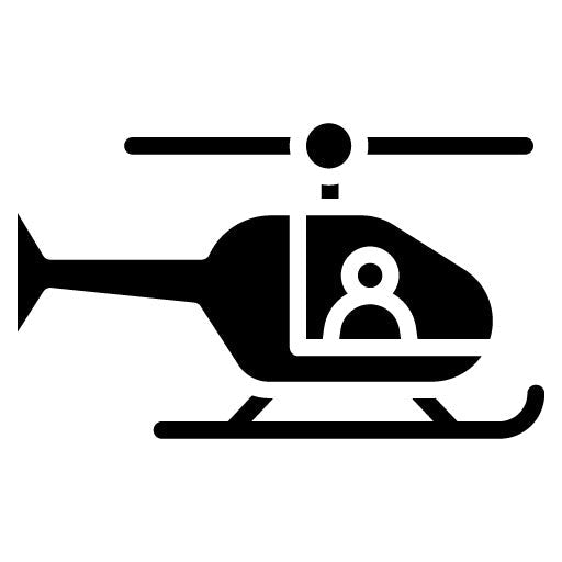 Helicopter Ride Glyph Icon