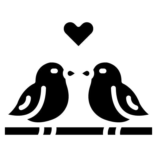 Love Birds Glyph Icon | Honeymoon