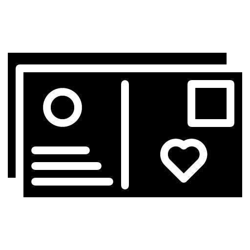 Postcard Glyph Icon