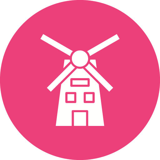 Wind Mill Glyph Circle Icon