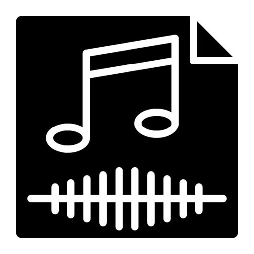 Audio File Glyph Icon
