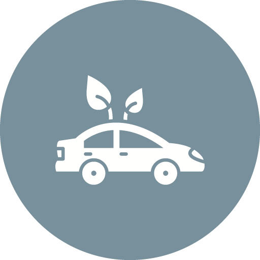 Eco Car Glyph Circle Icon