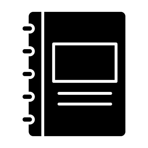 Notebook Glyph Icon | Office Stationery