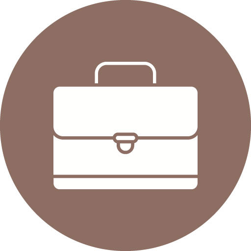 Office Briefcase Glyph Circle Icon