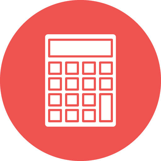 Office Calculator Glyph Circle Icon