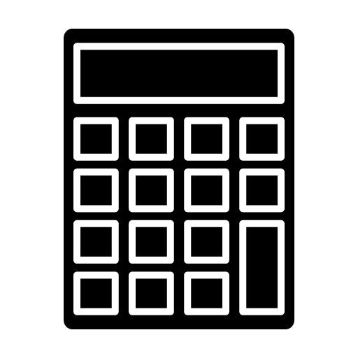 Calculator Glyph Icon | Office Stationery