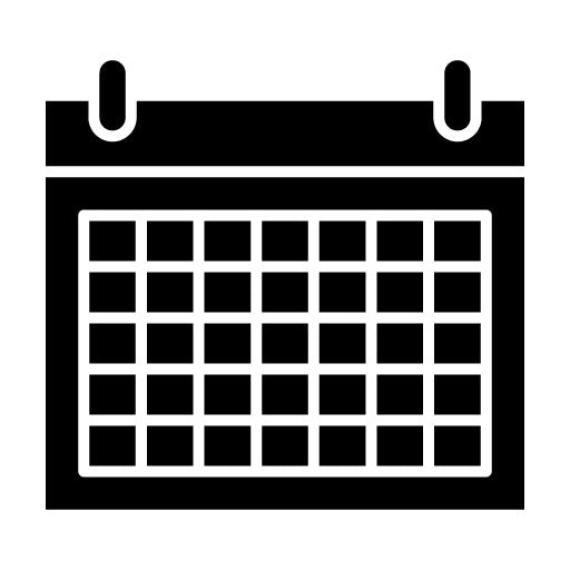 Calendar Glyph Icon | Office Stationery