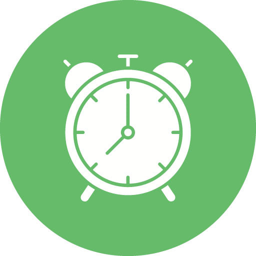 Alarm Clock Glyph Circle Icon