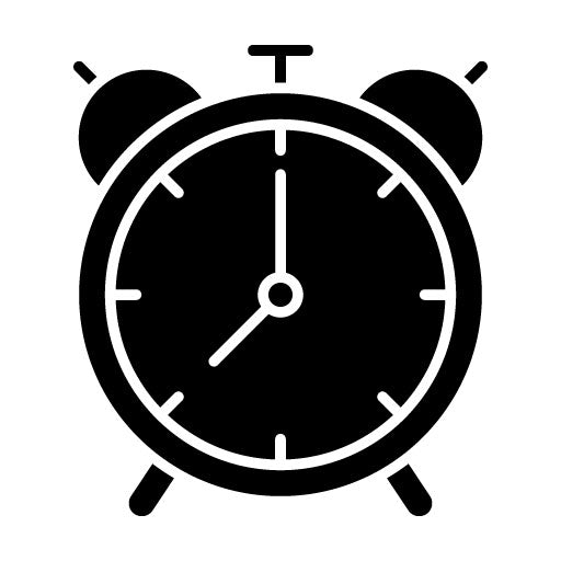 Alarm Clock Glyph Icon | Office Stationery