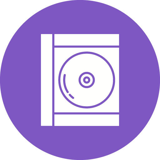 Compact Disk Glyph Circle Icon