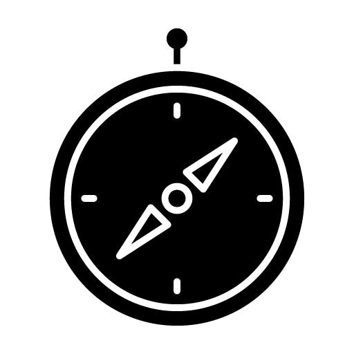 Compass Glyph Icon | Office Stationery