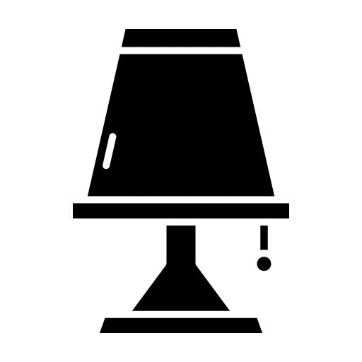 Desk Lamp Glyph Icon | Office Stationery