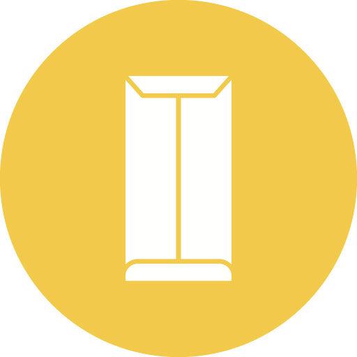 Long Envelope Glyph Circle Icon