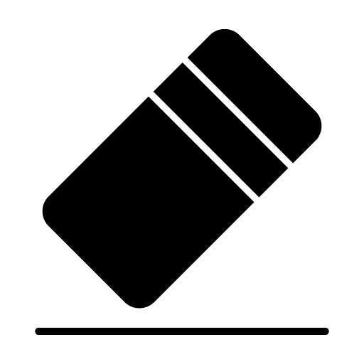 Eraser Glyph Icon | Office Stationery