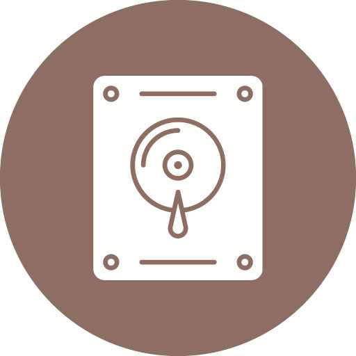 Hard Disk Glyph Circle Icon